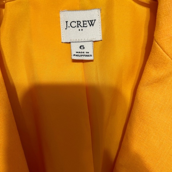 J.Crew Holland One-Button Linen Cotton Blazer Saffron Modern Classic Summer Prep - Picture 9 of 10